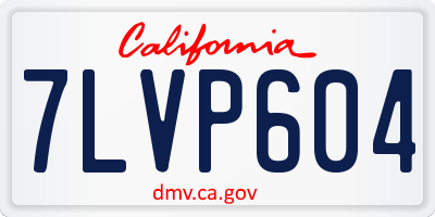 CA license plate 7LVP604