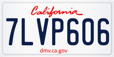 CA license plate 7LVP606