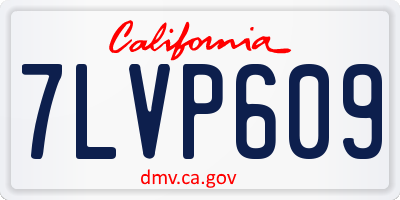 CA license plate 7LVP609