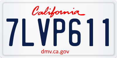 CA license plate 7LVP611