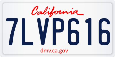 CA license plate 7LVP616