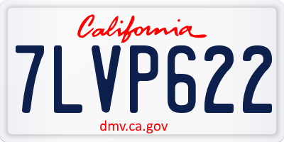 CA license plate 7LVP622