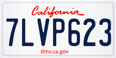 CA license plate 7LVP623