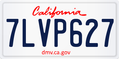 CA license plate 7LVP627