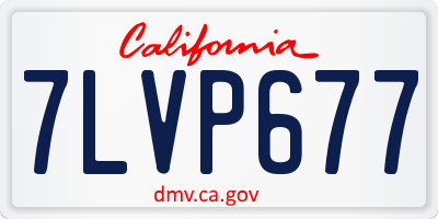 CA license plate 7LVP677