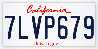 CA license plate 7LVP679