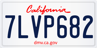 CA license plate 7LVP682