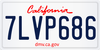 CA license plate 7LVP686