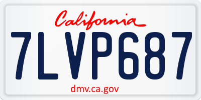 CA license plate 7LVP687