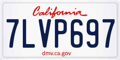CA license plate 7LVP697