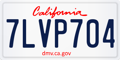 CA license plate 7LVP704