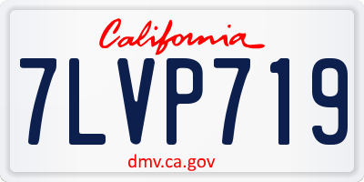 CA license plate 7LVP719