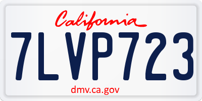 CA license plate 7LVP723