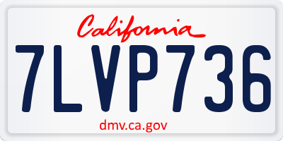 CA license plate 7LVP736