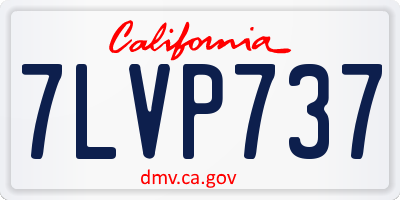 CA license plate 7LVP737