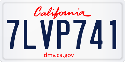 CA license plate 7LVP741