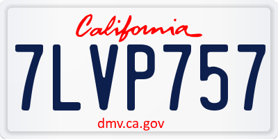 CA license plate 7LVP757