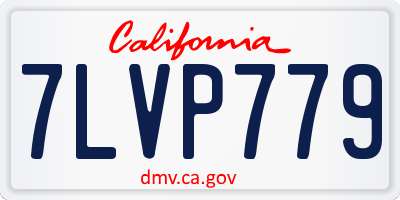 CA license plate 7LVP779