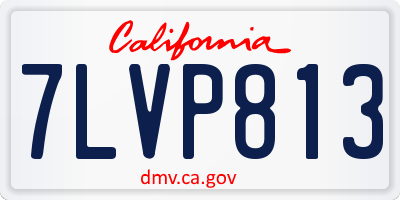 CA license plate 7LVP813