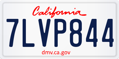 CA license plate 7LVP844