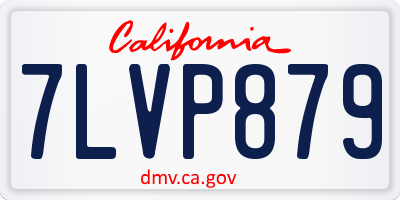 CA license plate 7LVP879