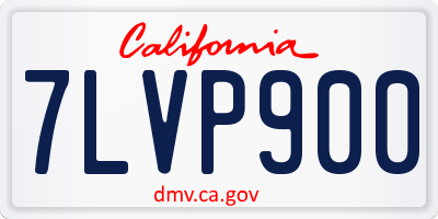 CA license plate 7LVP900