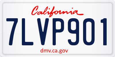 CA license plate 7LVP901