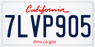 CA license plate 7LVP905