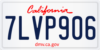 CA license plate 7LVP906