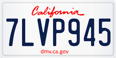 CA license plate 7LVP945