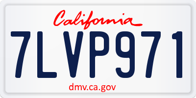 CA license plate 7LVP971