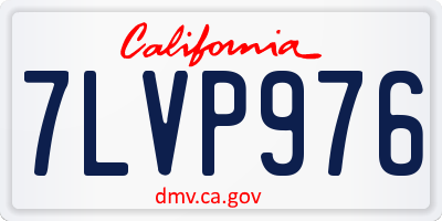CA license plate 7LVP976