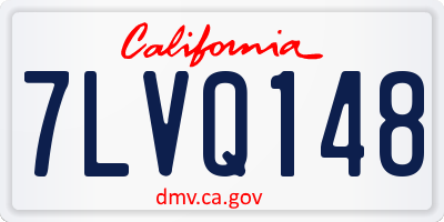 CA license plate 7LVQ148