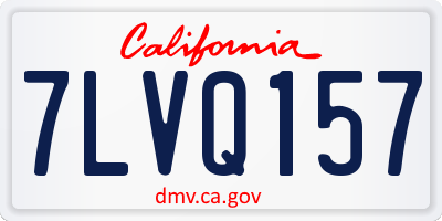 CA license plate 7LVQ157