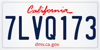 CA license plate 7LVQ173