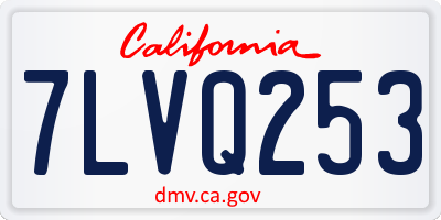CA license plate 7LVQ253