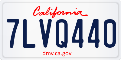 CA license plate 7LVQ440