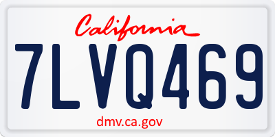 CA license plate 7LVQ469