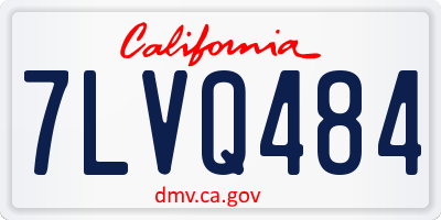 CA license plate 7LVQ484