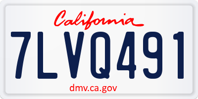 CA license plate 7LVQ491