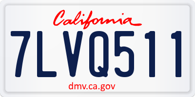 CA license plate 7LVQ511
