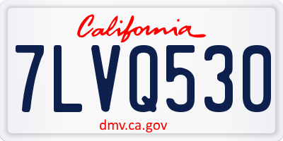 CA license plate 7LVQ530