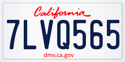 CA license plate 7LVQ565