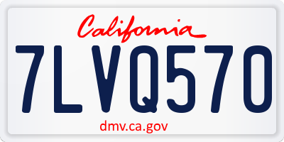CA license plate 7LVQ570