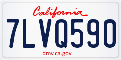CA license plate 7LVQ590