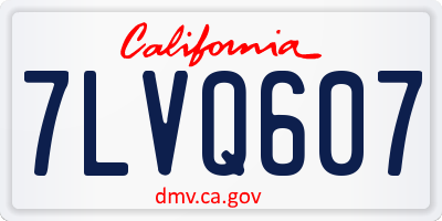 CA license plate 7LVQ607
