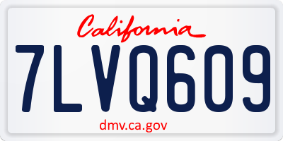 CA license plate 7LVQ609