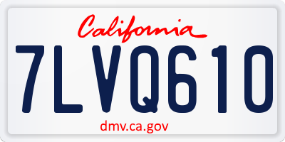 CA license plate 7LVQ610