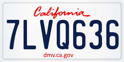 CA license plate 7LVQ636