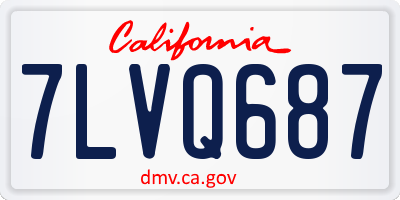 CA license plate 7LVQ687
